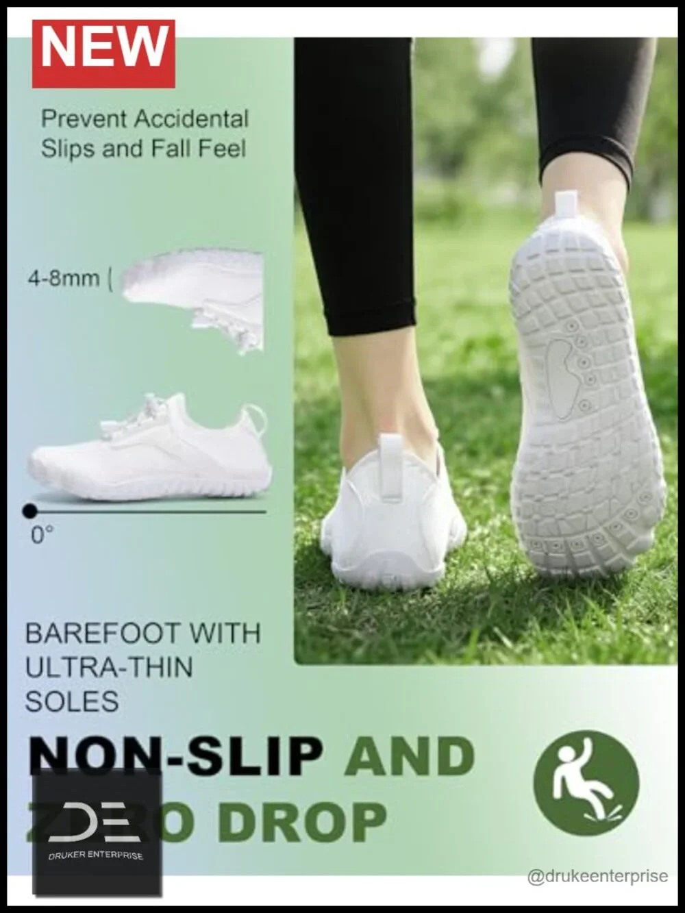Barefoot Water Shoes Quick Dry Athletic Non-Slip Wide Toe Aqua Footwear Beach